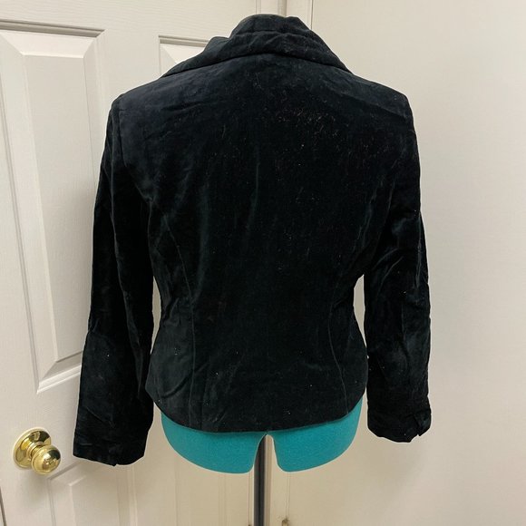 Willi Smith Size 14 Black Velvet Blazer - Picture 2 of 3